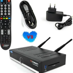 Octagon SF8008 V3 UHD E2 Linux PVR Twin Sat Receiver, 2X DVB-S2X Tuner, & Define OS, mit Aufnahmefunktion, M.2 M Key, Gigabit LAN, Kartenleser, Sat to IP, Multistream, WiFi WLAN