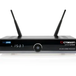 Octagon SF8008 V3 UHD 4K COMBO Supreme E2 DVB-S2X & DVB-C/T2 Linux & Define OS, M.2 Dual-WiFi) - Schwarz