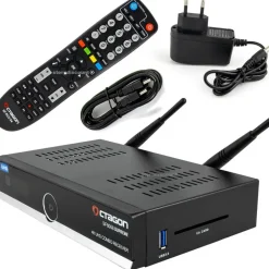 Octagon SF8008 V3 UHD 4K COMBO Supreme E2 DVB-S2X & DVB-C/T2 Linux & Define OS, M.2 Dual-WiFi) - Schwarz