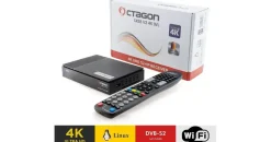 Octagon SX98 V2 4K WL UHD S2+IP 1x DVB-S2 Sat Receiver, 5G Wi-Fi, 1GB RAM, 8GB Flash