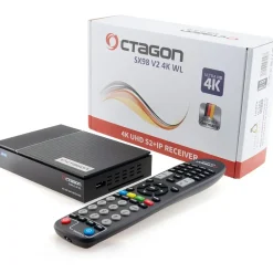 Octagon SX98 V2 4K WL UHD S2+IP 1x DVB-S2 Sat Receiver, 5G Wi-Fi, 1GB RAM, 8GB Flash