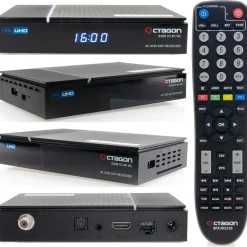Octagon SX98 V2 4K WL UHD S2+IP 1x DVB-S2 Sat Receiver, 5G Wi-Fi, 1GB RAM, 8GB Flash
