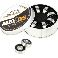 OEM Abec-9 Rs Graphit-chrom-kugellager (8 Stück) Packung Metal Nils Extreme