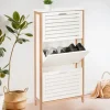 Onvaya Schuhkipper 53 x 108 x 19 cm weiß / weiß