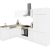 OPTIFIT Winkelküche L-Form 300 cm weiß