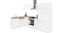 OPTIFIT Winkelküche L-Form 300 cm weiß