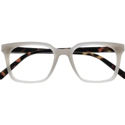 OPULIZE KOI Lesebrille - Große Rechteckige Brillenfassung - Grau - Sehhilfe für Damen, Herren - Federscharniere - R50-7 - +2.00