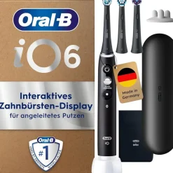 Oral-B iO Series 6 black lava + Reiseetui + Aufsteckbürste 3 St.