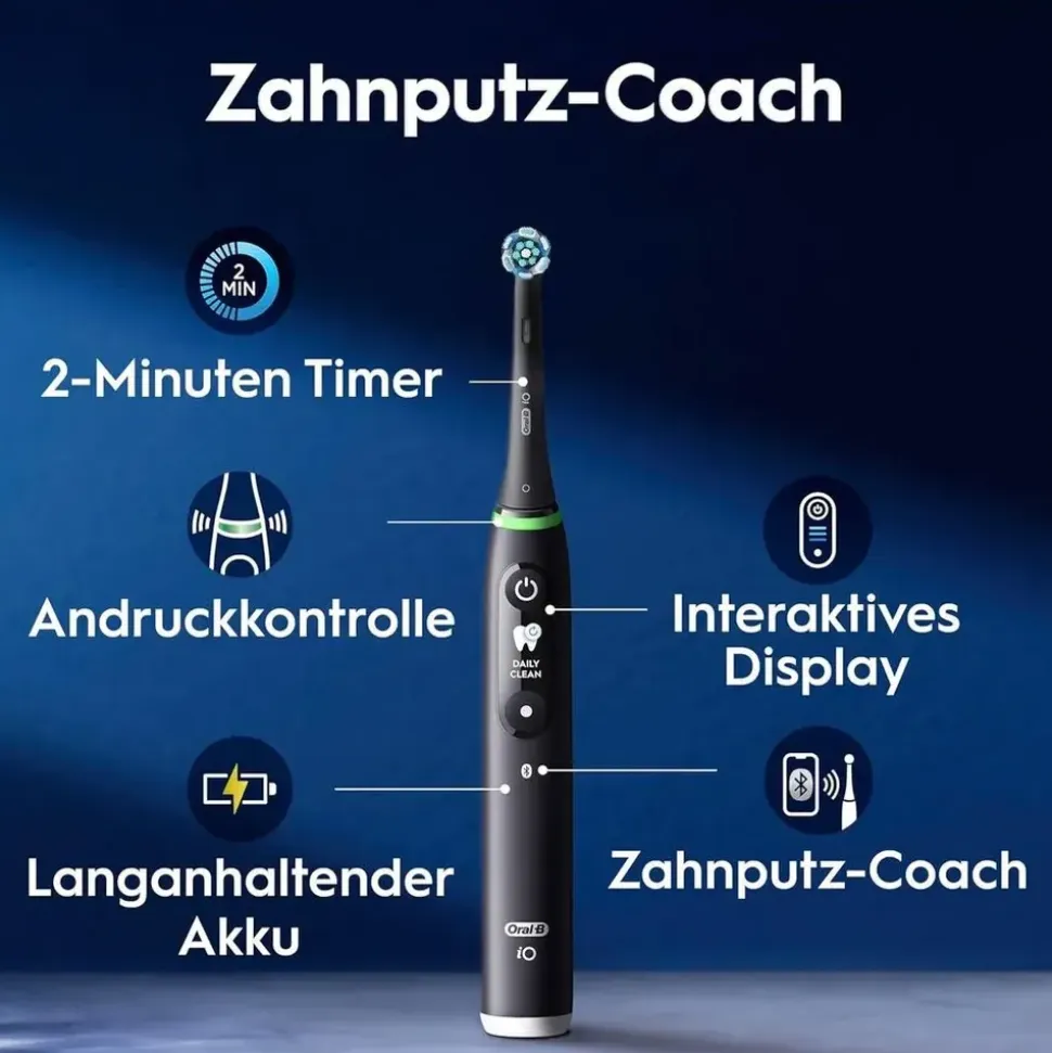 Oral-B iO Series 6 black lava + Reiseetui + Aufsteckbürste 3 St.