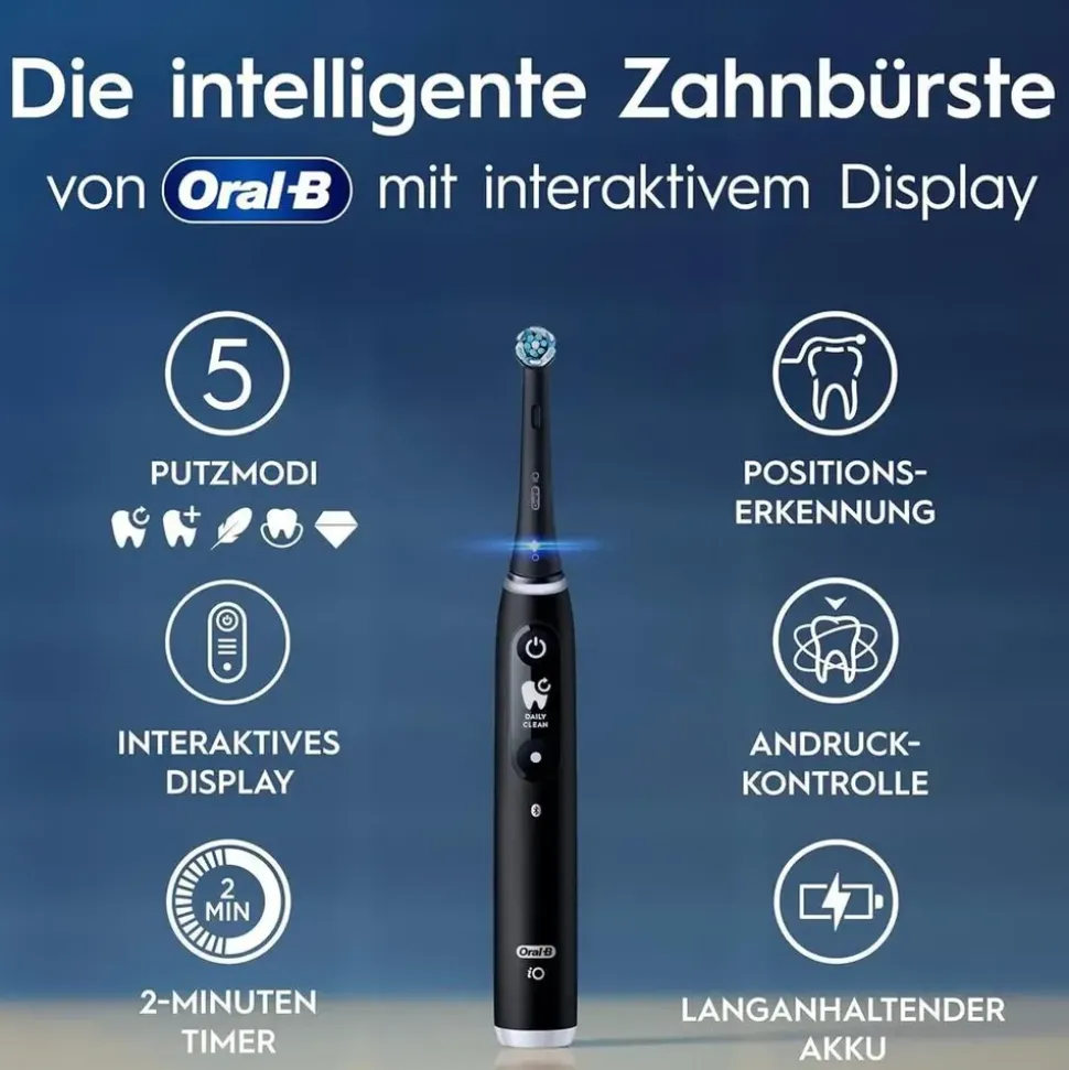 Oral-B iO Series 6 black lava + Reiseetui + Aufsteckbürste 3 St.