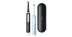 Oral-B iO Series 3 Duopack Matt Black + 2. Handstück Ice Blue + Reiseetui