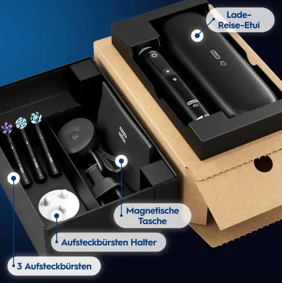 Oral-B iO Series 9 Plus Edition Black Onyx + Aufsteckbürsten 3 St.