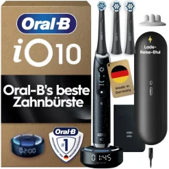 Oral-B iO Series 10 Plus Edition cosmic black + Reiseetui + Aufsteckbürsten 3 St.