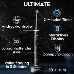 Oral-B iO Series 10 Plus Edition cosmic black + Reiseetui + Aufsteckbürsten 3 St.