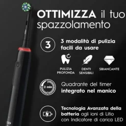 Oral-B Pro 3 3000 CrossAction schwarz + Aufsteckbürste