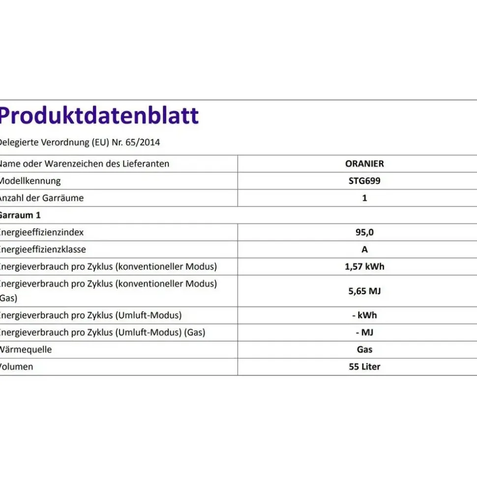 Oranier STG699 Weiß