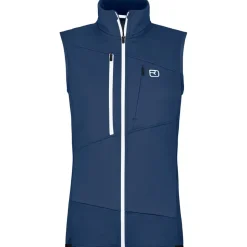 Ortovox Damen Fleece Grid Weste (Größe XL, blau)