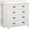 OTTO home Babyzimmer-Komplettset OTTO HOME "Aimo", Landhausstil, stabile Qualität, edles Design, Messinggriffe", Kinder, Gr.
