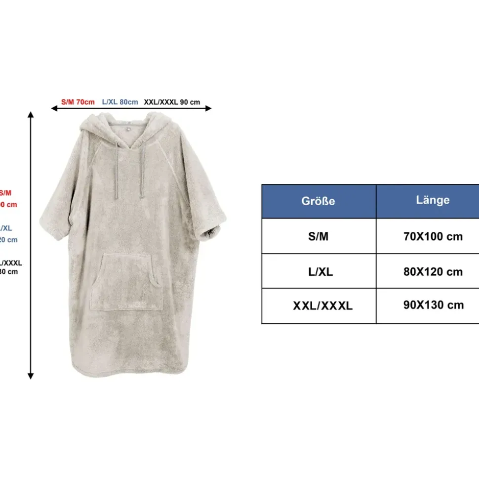 OTTO home Badeponcho Lillou Grau XXL