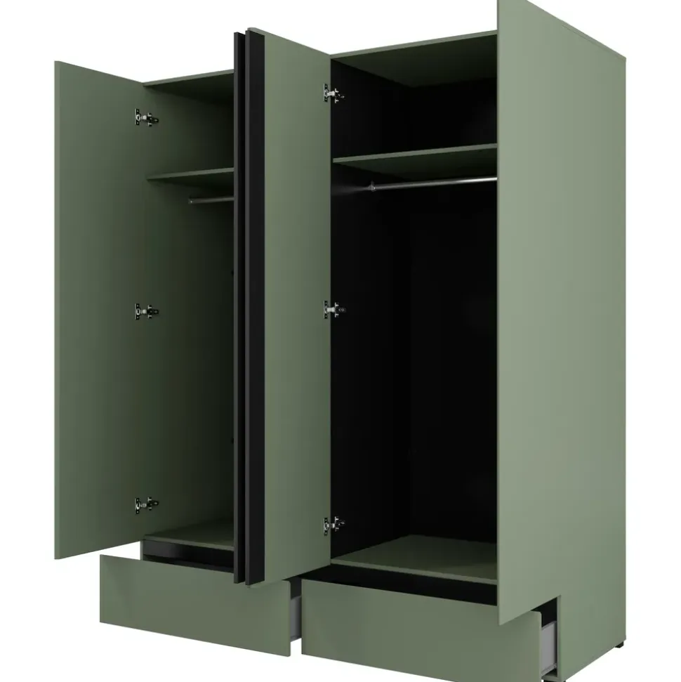 OTTO home Drehtürenschrank Cross 180 x 210 x 59,5 cm Grün
