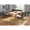 OTTO home Eckbankgruppe OTTO HOME "Ponza Eckbank Küchenbank", braun (braun, eiche geölt), langer Schenkel links, Sitzmöbel-Sets, Eckbankgruppe, Sitzgruppe Esszimmer Stühle Tisch und Bank bequem gepolstert
