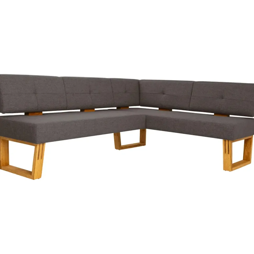 OTTO home Eckbankgruppe OTTO HOME "Ponza Eckbank Küchenbank", braun (braun, eiche geölt), langer Schenkel links, Sitzmöbel-Sets, Eckbankgruppe, Sitzgruppe Esszimmer Stühle Tisch und Bank bequem gepolstert