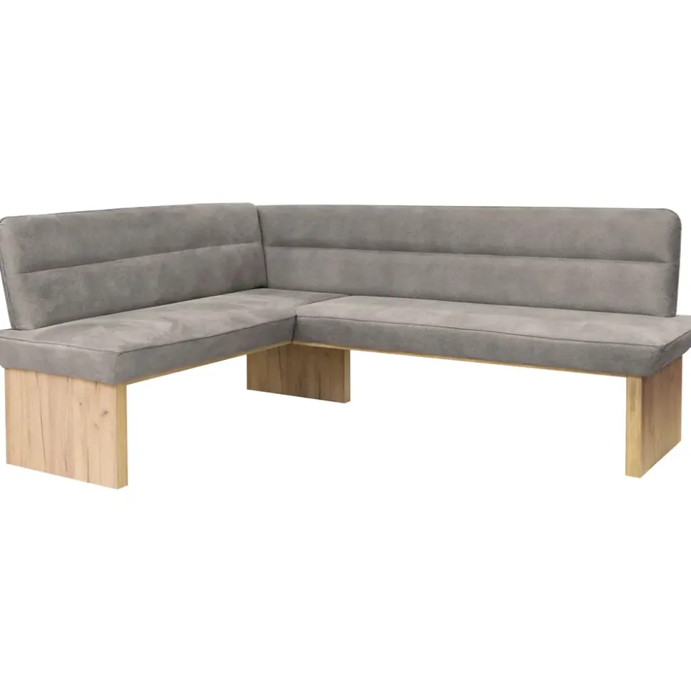OTTO home Eckbankgruppe OTTO HOME "Beluna + Cross Essecke Sitzgruppe Eckbank Küchenbank", grau, B:210cm H:89cm T:169cm, Sitzmöbel-Sets, Eckbankgruppe, Sitzgruppe Esszimmer Stühle Tisch und Bank bequem gepolstert