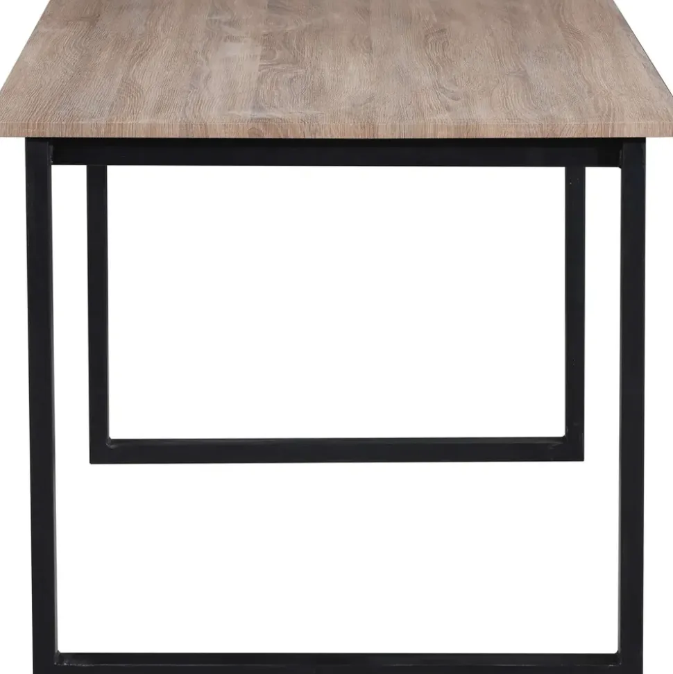 OTTO home Eckbankgruppe OTTO HOME "Barcell/Ivanna/Calgoty", anthrazit, eiche farb., anthrazit, schwarz, B:120cm H:76cm T:80cm, MDF, Metall, Stoff, Sitzmöbel-Sets, Eckbankgruppe, Sitzgruppe, Eckbank und Stühle bequem gepolstert, Tisch 120x80 cm