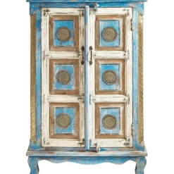 OTTO home Highboard 80 x 120 x 40 cm Antik Blau / Creme