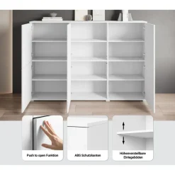 OTTO home Highboard 180 x 125 x 39,5 cm grau