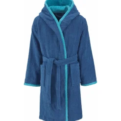 OTTO home Kinderbademantel OTTO HOME "Timo" Gr. 164, blau, L:110cm, Walkfrottee, Hausmäntel, Bademantel für Mädchen & Jungen aus 100% Baumwolle, mit Kapuze