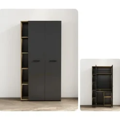 OTTO home Moid 88,2 x 174,6 x 41,5 cm Schwarz