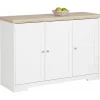 OTTO home Nanna 120 x 80 x 39 cm Weiß / Sonoma Eiche
