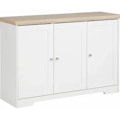 OTTO home Nanna 120 x 80 x 39 cm Weiß / Sonoma Eiche