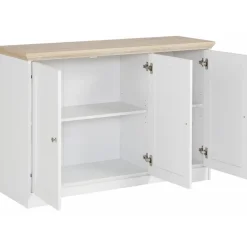 OTTO home Nanna 120 x 80 x 39 cm Weiß / Sonoma Eiche