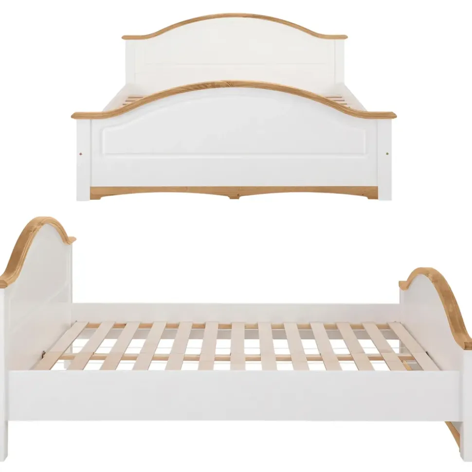 OTTO home Schlafzimmer-Set Konrad', komplettes Schlafzimmer mit großem Schrank, (Set, 4-tlg., Kleiderschrank 5 türig mit Schubladen, 2 Nachttische, Bett 180x200cm), mit 5-trg. Kleiderschrank, Bett 180/200 cm und 2 Nachttischen weiß