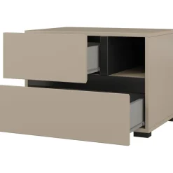 OTTO home Schlafzimmer-Set OTTO HOME "Cross, moderne, grifflose Optik, FSC-zertifiziert", braun (congo), 4trg. Schrank + ohne Matratze, B/H: 180cm x 200cm, 4trg. Schrank, Schlafzimmermöbel-Sets, Komplettschlafzimmer-Set