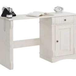 OTTO home Schreibtisch Teresa Kiefer massiv / Weiß