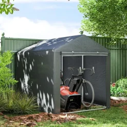 Outsunny Garagenzelt 1,6 x 2,18 x 1,72 m Lagerzelt mit UV-Schutz, Reißverschlusstür
