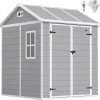 Outsunny Gerätehaus 1,81 x 1,81 m Grau