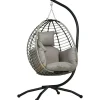 Outsunny Hängesessel oval Grau 1-Sitzer mit Gestell
