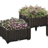 Outsunny Hochbeet in Rattan-Optik