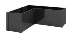 Outsunny Hochbeet L-förmig 150 x 150 x 55 cm Schwarz