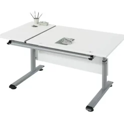 Paidi Schreibtisch Marco 2 GT weiß / silber