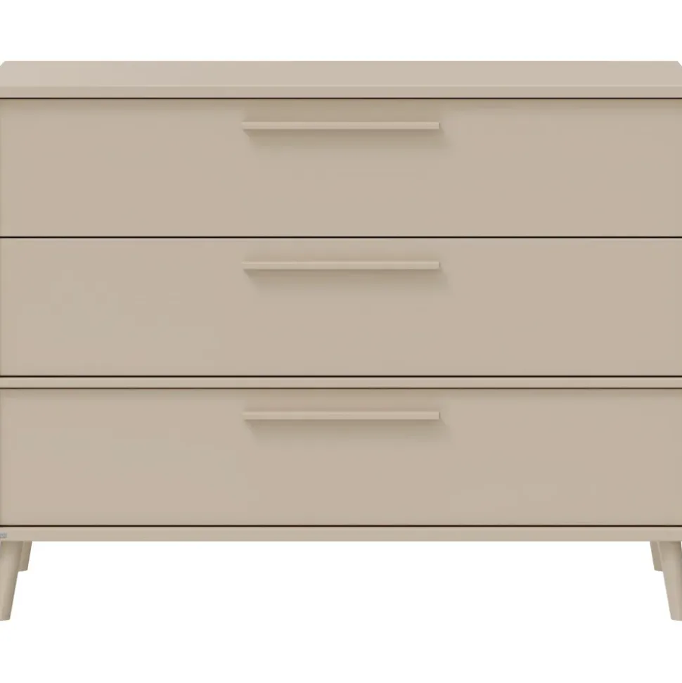 Paidi Wickelkommode EEFJE in Beige, 3 Schubladen mit Soft-Close, verschiedene Ausführungen, langlebige Kommode, geprüfte Sicherheit, Wickeltisch aus Holz beige|braun 124 cm x 93 cm x 57 cm
