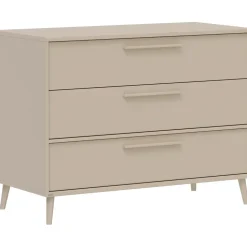 Paidi Wickelkommode EEFJE in Beige, 3 Schubladen mit Soft-Close, verschiedene Ausführungen, langlebige Kommode, geprüfte Sicherheit, Wickeltisch aus Holz beige|braun 124 cm x 93 cm x 57 cm