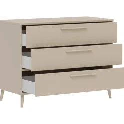 Paidi Wickelkommode EEFJE in Beige, 3 Schubladen mit Soft-Close, verschiedene Ausführungen, langlebige Kommode, geprüfte Sicherheit, Wickeltisch aus Holz beige|braun 124 cm x 93 cm x 57 cm