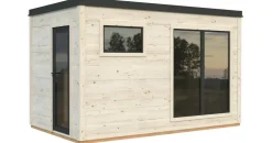 Palmako Gartensauna Grace 8,2 m2 - 56 mm naturbelassen