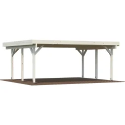 Palmako Karl Doppel-Carport 600 x 512 cm naturbelassen