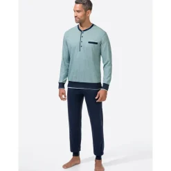 Pastunette Schlafanzug Langarm Blau 48/50